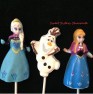 476sp Frosted Princess Frozen Snowman Chocolate Lollipop Mold